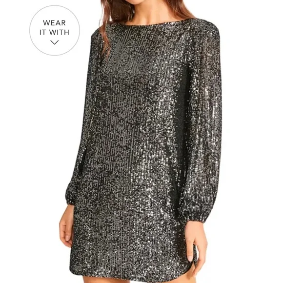 Gunmetal sequin dress.. excellent condition. Worn only once. - Picture 1 of 10